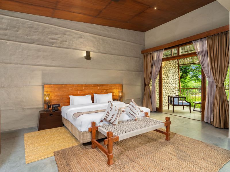 Deluxe rooms inside the resort in Chitwan